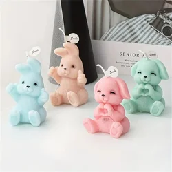 Adorable Bunny Silicone Candle Mold Easter Rabbit Resin Plaster Making Tools Perfect For Crafting Enthusiasts And DIY Lovers