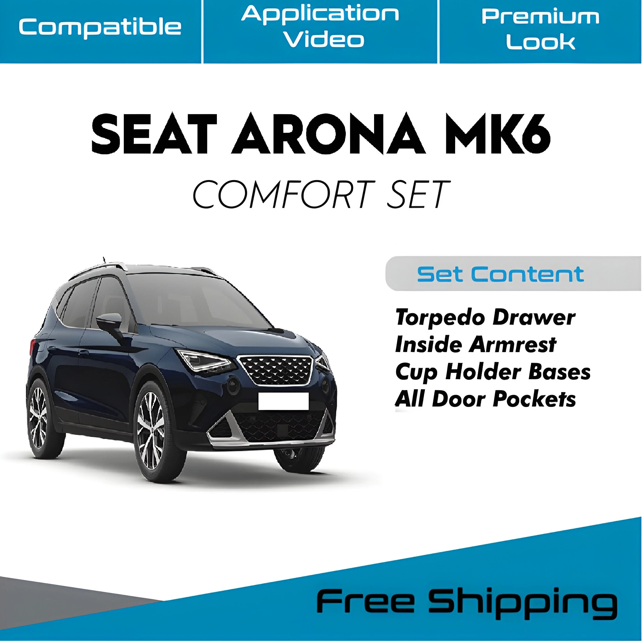 

For SEAT ARONA MK6 soundproofing, acoustic insulated car vibration, acoustic foam, soundproof, noise muffler for cars