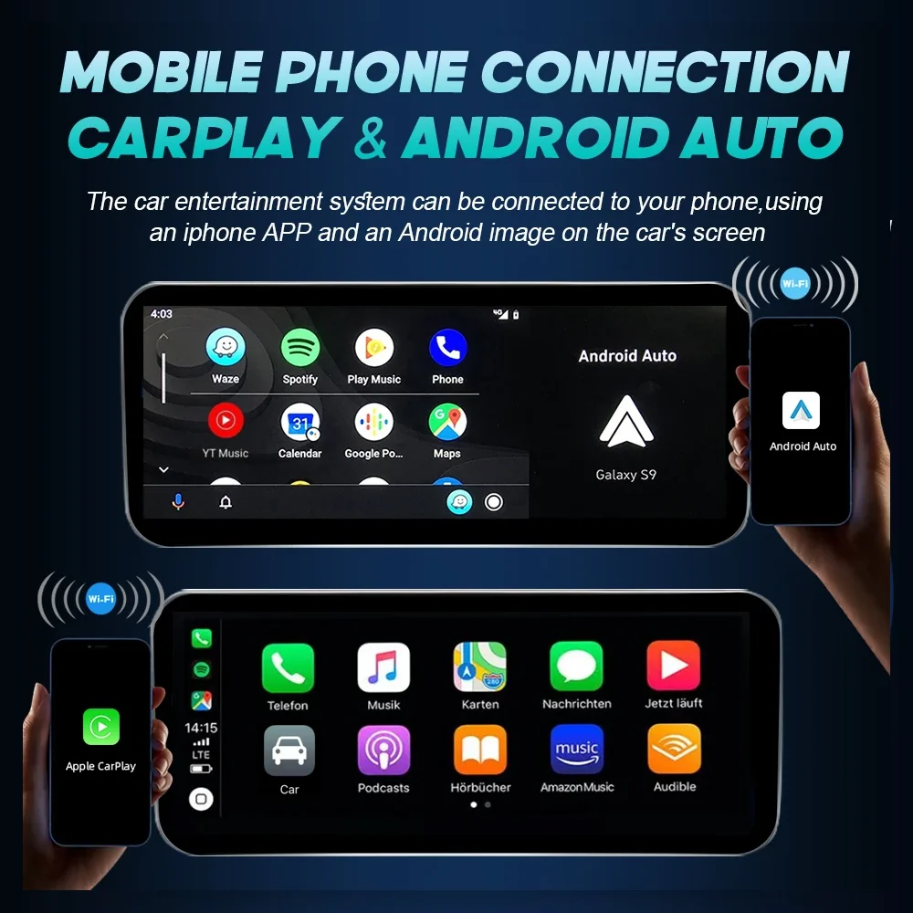 Autoradio Android 14, CarPlay, Navigation GPS, DSP, Stéréo, Lecteur de Limitation, MMI, 2G, 3G, pour Voiture Audi Horizon C6 4f, Q7 4L (2005-2015)