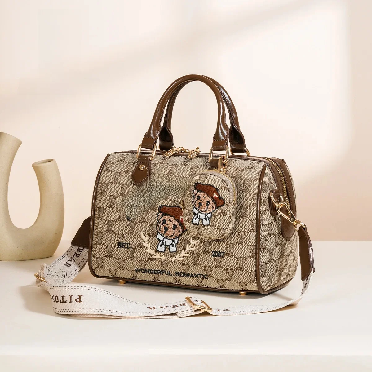 Beibaobao 2024 nowa dorywczo pojedyncza torba na ramię Crossbody podręczna torebka w stylu retro FBolso de mujer moda modna torba damska — zdjęcie 2