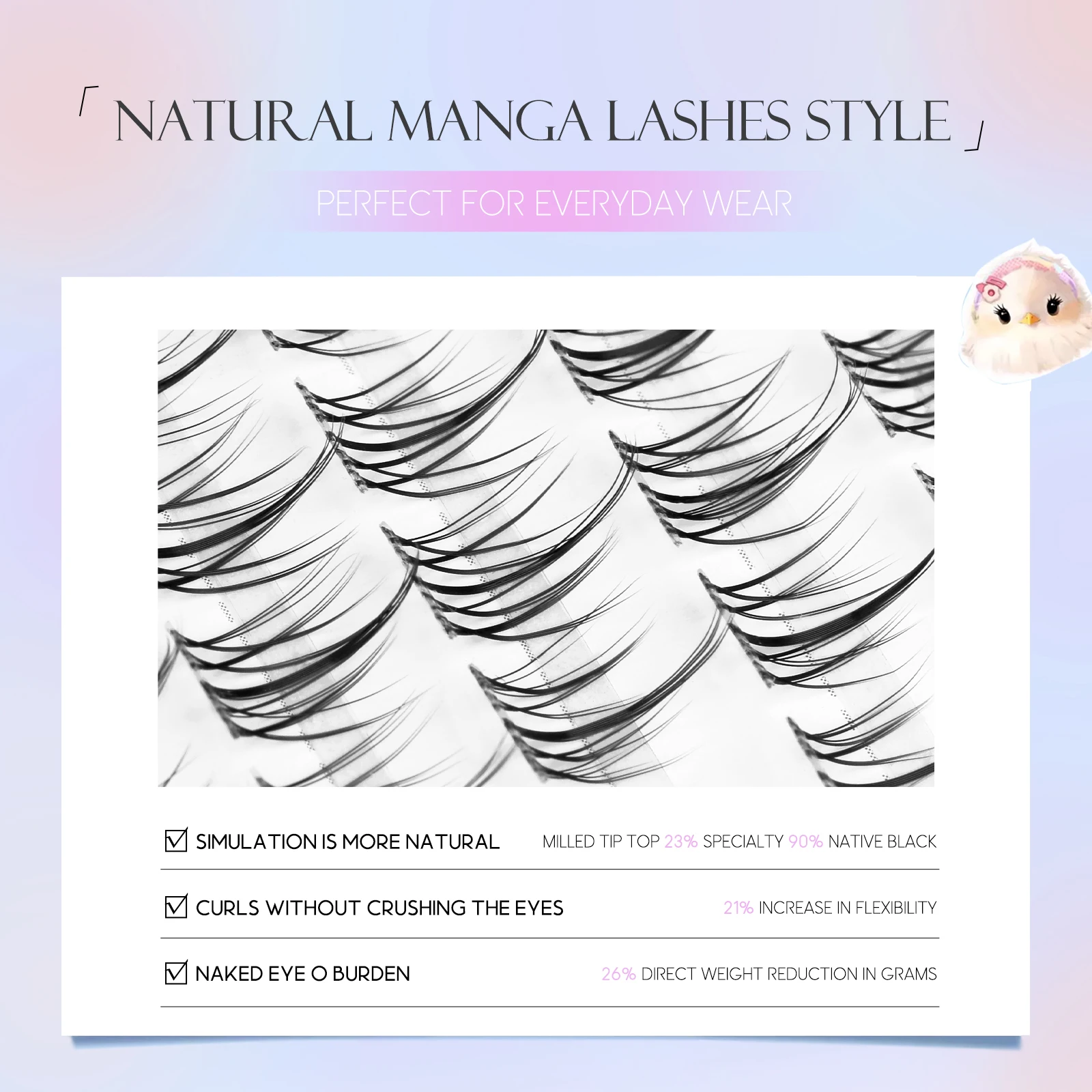 GROINNEYA DIY zestaw klastrów rzęs naturalne rzęsy Manga indywidualne przedłużanie rzęs miękkie delikatne naturalne długie rzęsy kręcone makijaż