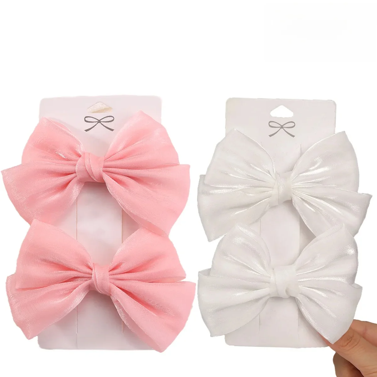 Pince à cheveux avec nœud nacré, 2 pièces, épingle à cheveux brillante à paillettes pour filles et enfants, accessoires de couvre-chef de Style coréen, cadeau de fête scolaire quotidien