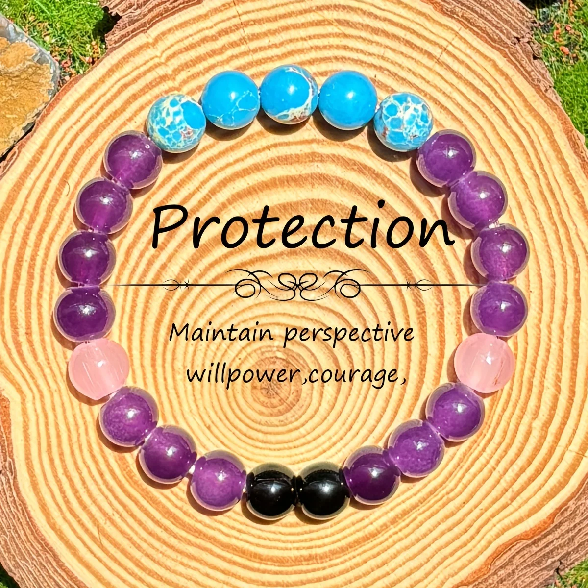 1pc/blue jasper beaded bracelet men and women give you courage and willpower protection jewelry bracelet