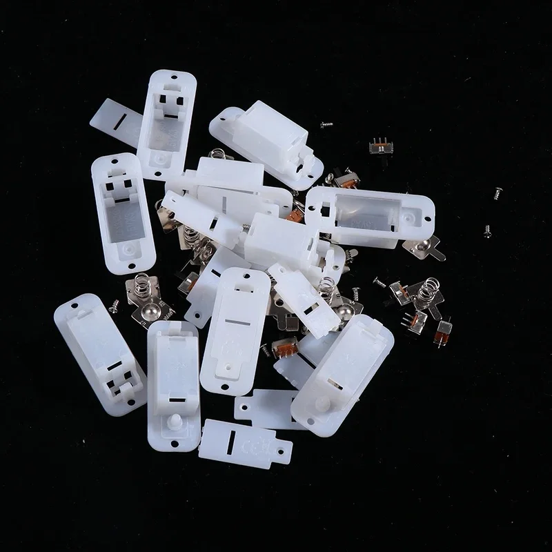 10 zestawów obudowa baterii AG13/LR44 z przyciskiem przełącznika 3v 4.5v upominkowy uchwyt na baterię minibateria plastikowy schowek — zdjęcie produktu 7