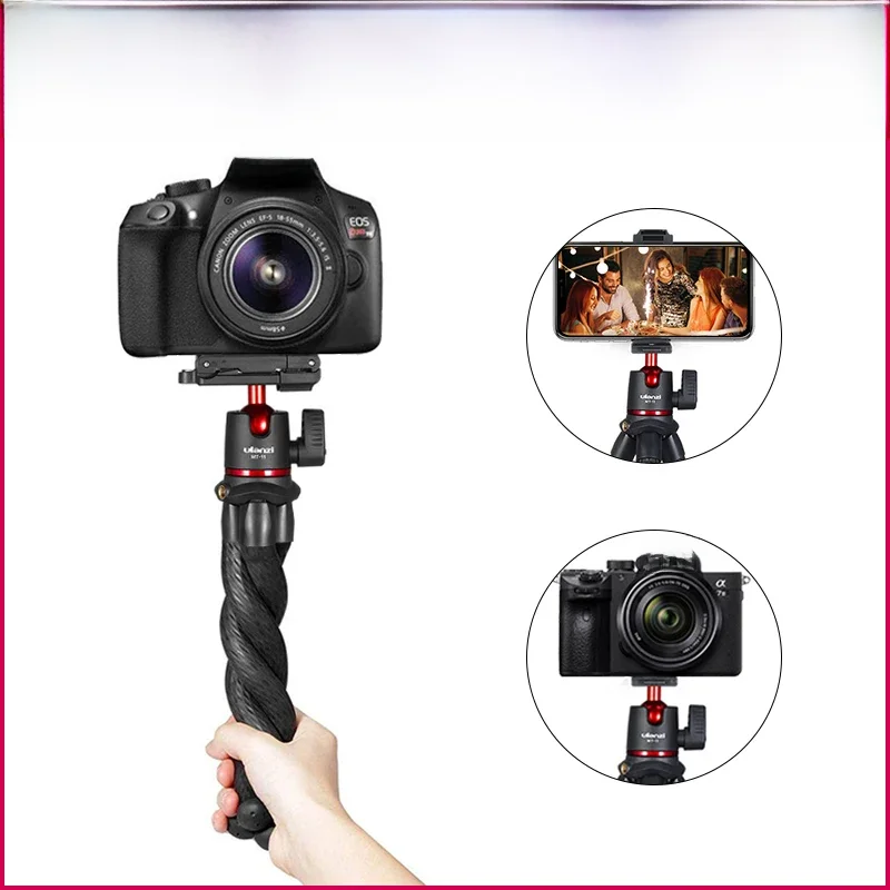 Ulanzi MT-11 Flexibles Oktopus-Stativ, Smartphone, DSLR, SLR, Vlog-Stativ, tragbar, 2-in-1-Stativ, verlängert 1/4 Schraube, magischer Arm