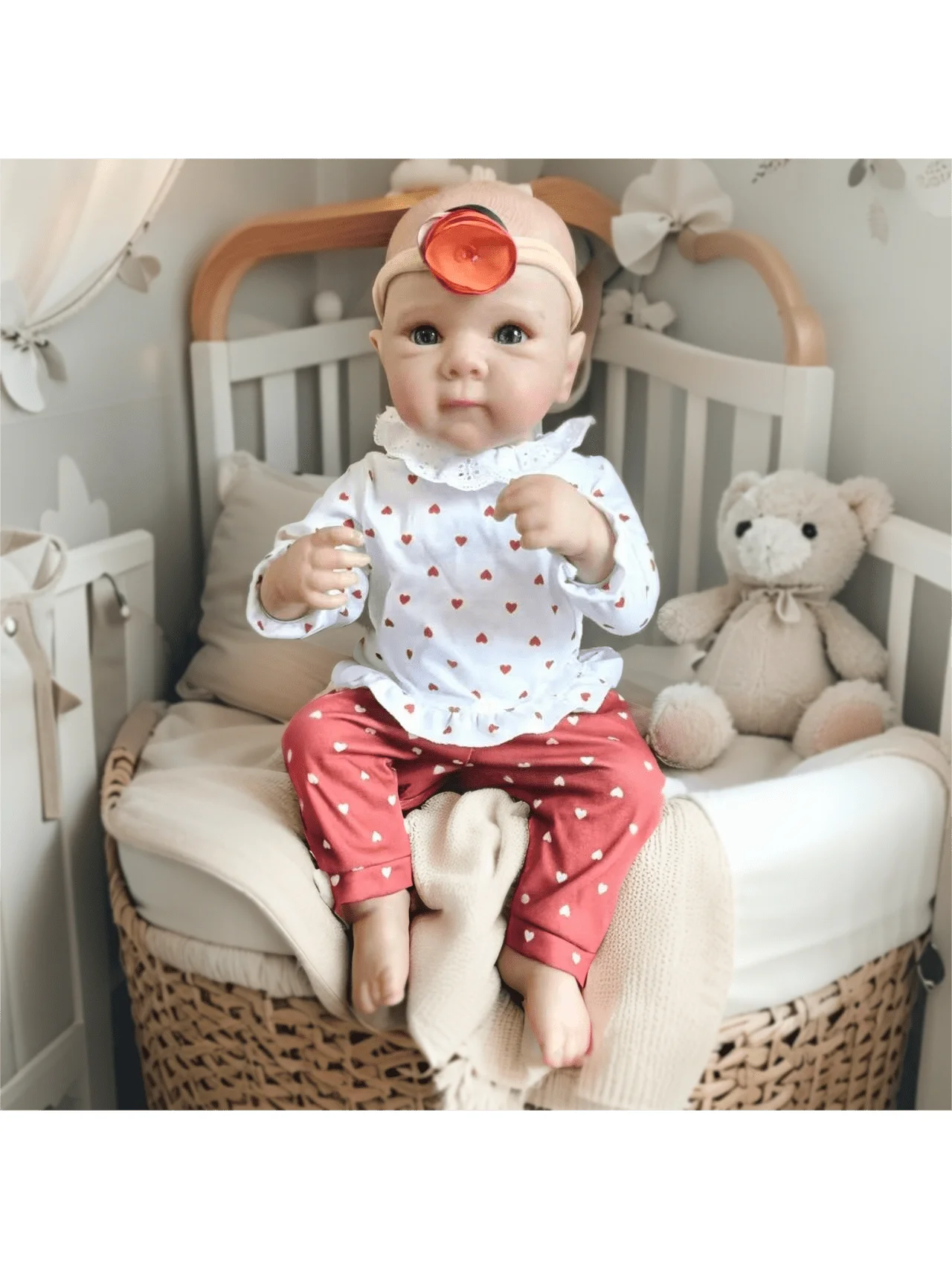 Poupées bébé Reborn réalistes-poupée réaliste en vinyle souple de 19 pouces, poupées bébé de la vie réelle portables (poupée uniquement/pas d'accessoires)