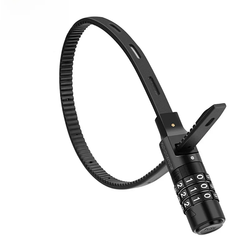 AliExpress ROCKBROS Bicycle Password Lock Adjustable High Strength Steel Cycling Motorcycle Helmet Padlock Anti-theft Safety Bike Lock