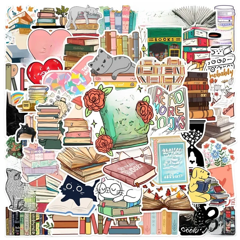 Autocollant de lecture d'animaux de dessin animé en PVC pour enfants, décoration esthétique, papeterie pour Scrapbooking, fournitures scolaires pour enfants, 10/30/50 pièces