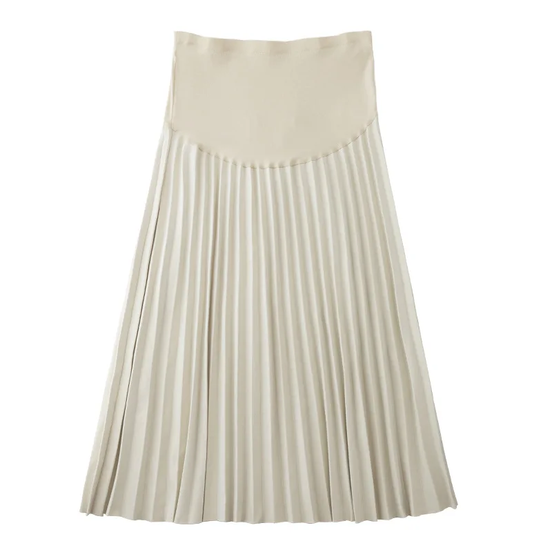 Winter Maternity Dress for Pregnant Women High Waist Skirts Maternity Pant Pleated Dress Vestidos Pregnancy Clothing Plus Size