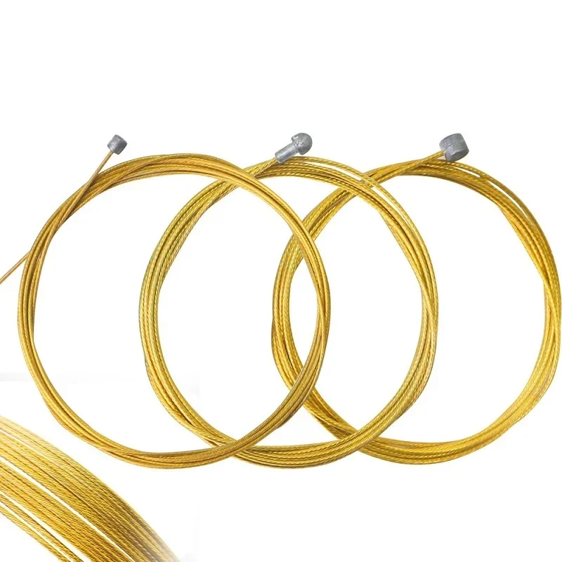 AliExpress NONE Universal Bicycle Brakes Cable Golden Road Mountain Bike Shift Lines MTB/Road Bicycle Shift Cable Brake Derailleur Wire Line