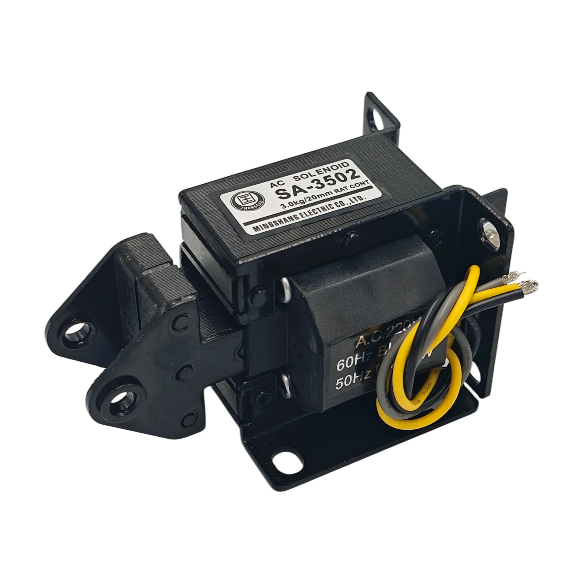 SA-3502 AC Push-Pull Solenoid Electromagnet 3kg Force 20mm Stroke Traction Type