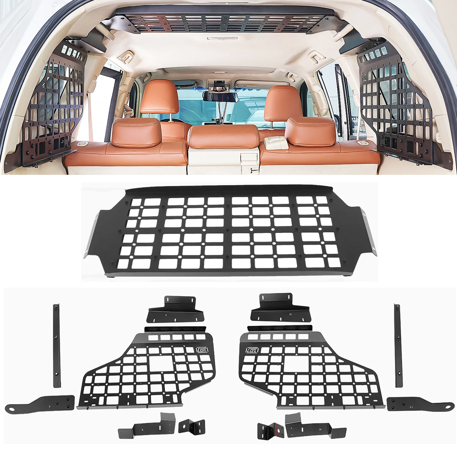 

Update! For Toyota Land Cruiser Prado J150 2010-2022 Storage Luggage Carrier Rack Trunk Molle Panel Rear Trunk For Lexus GX460