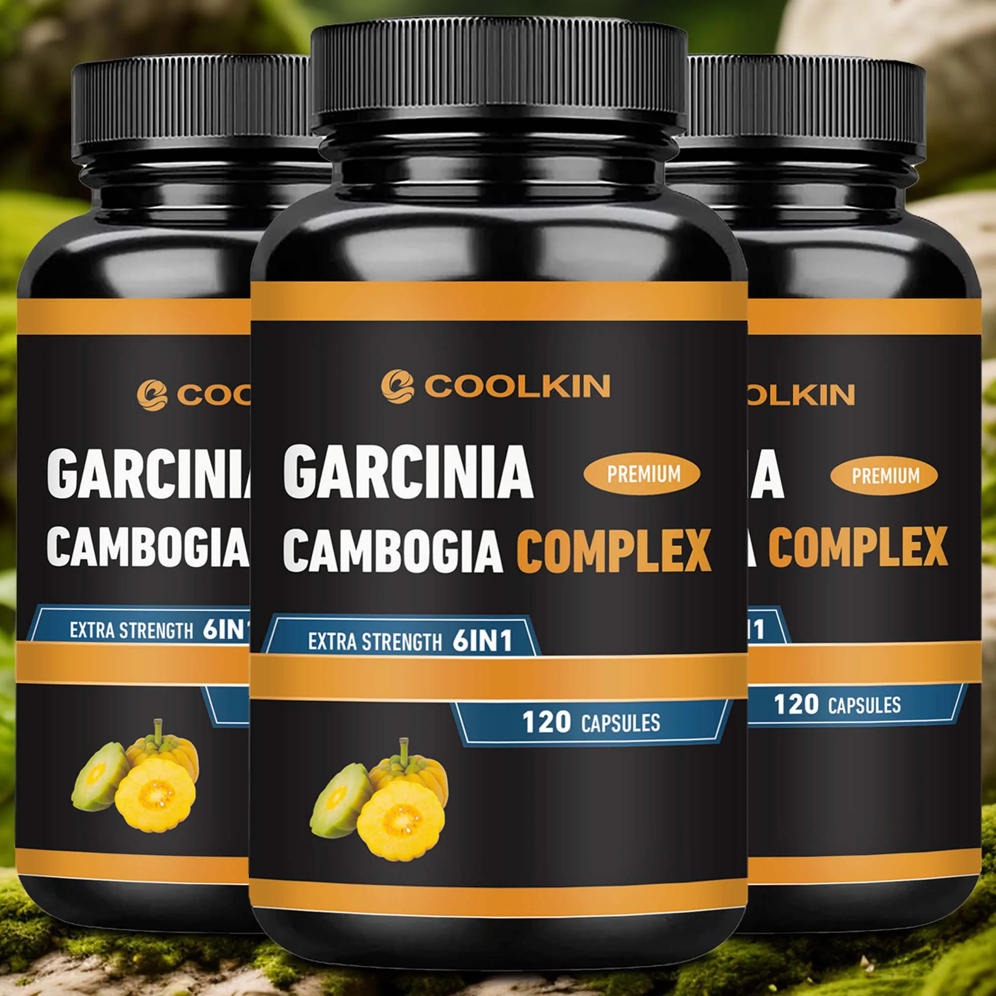 Garcinia Cambogia - Fat Burner, Detox, Appetite Suppressant, Skin Beauty, Energy Metabolism Supplement - 120 Capsules