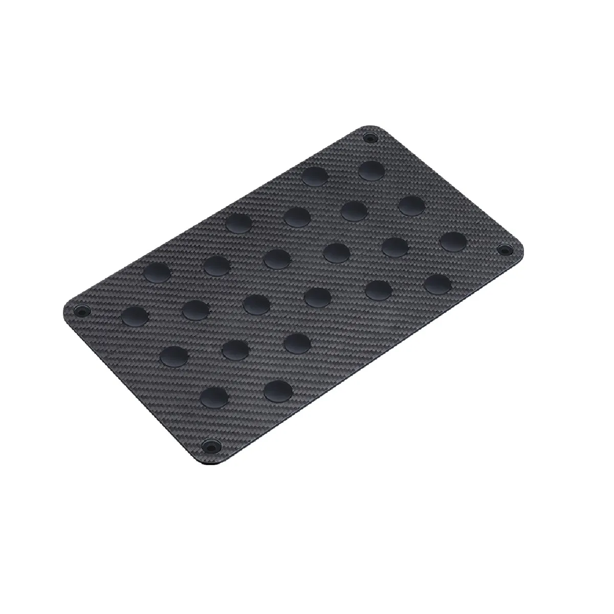 T-carbon 1PCS Heel Foot Mat Pedal Cover Car Floor Pad Car Mat Anti-skid Pedal Black Carbon Fiber Interior Accessories Universal