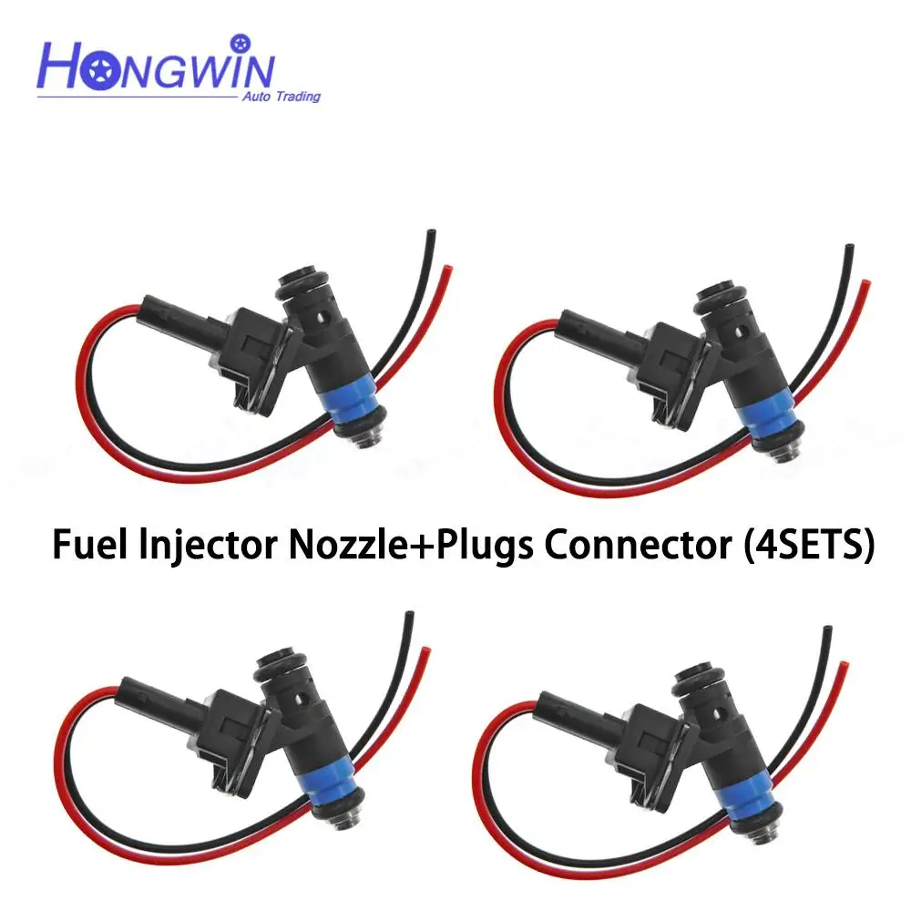 H132254 For Renault K4J K4M Clio Megane Scenic Modus 1.4 1.6 16V Dacia Duster Fuel Injector Nozzle Plug Connector H-132-254