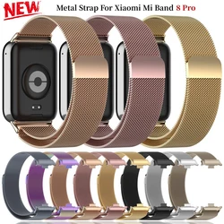Correa de Metal para Xiaomi Mi Band 8 Pro, pulsera magnética de acero inoxidable, accesorios para reloj inteligente