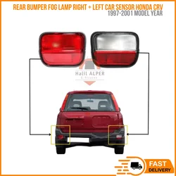 Honda CRV Rear Bumper Fog Lamp Right Left Vehicle Sensor 1997-2001 Year 3401-S10-G01 34401 S10G01 33751 S10G10 FAST SHIPPING