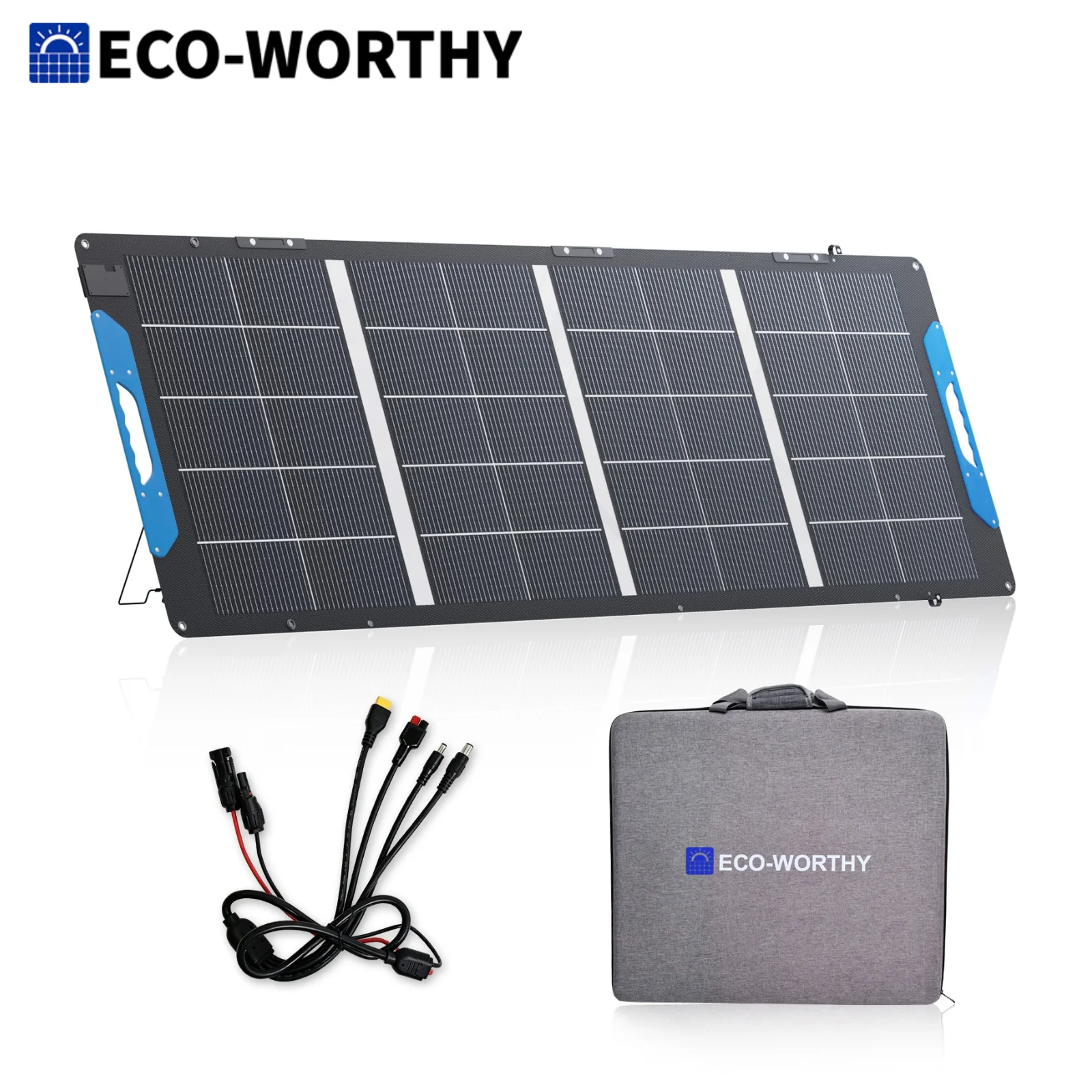 Solar Panel 200W - ECO-WORTHY 200W Bifacial Portable Solar Panel