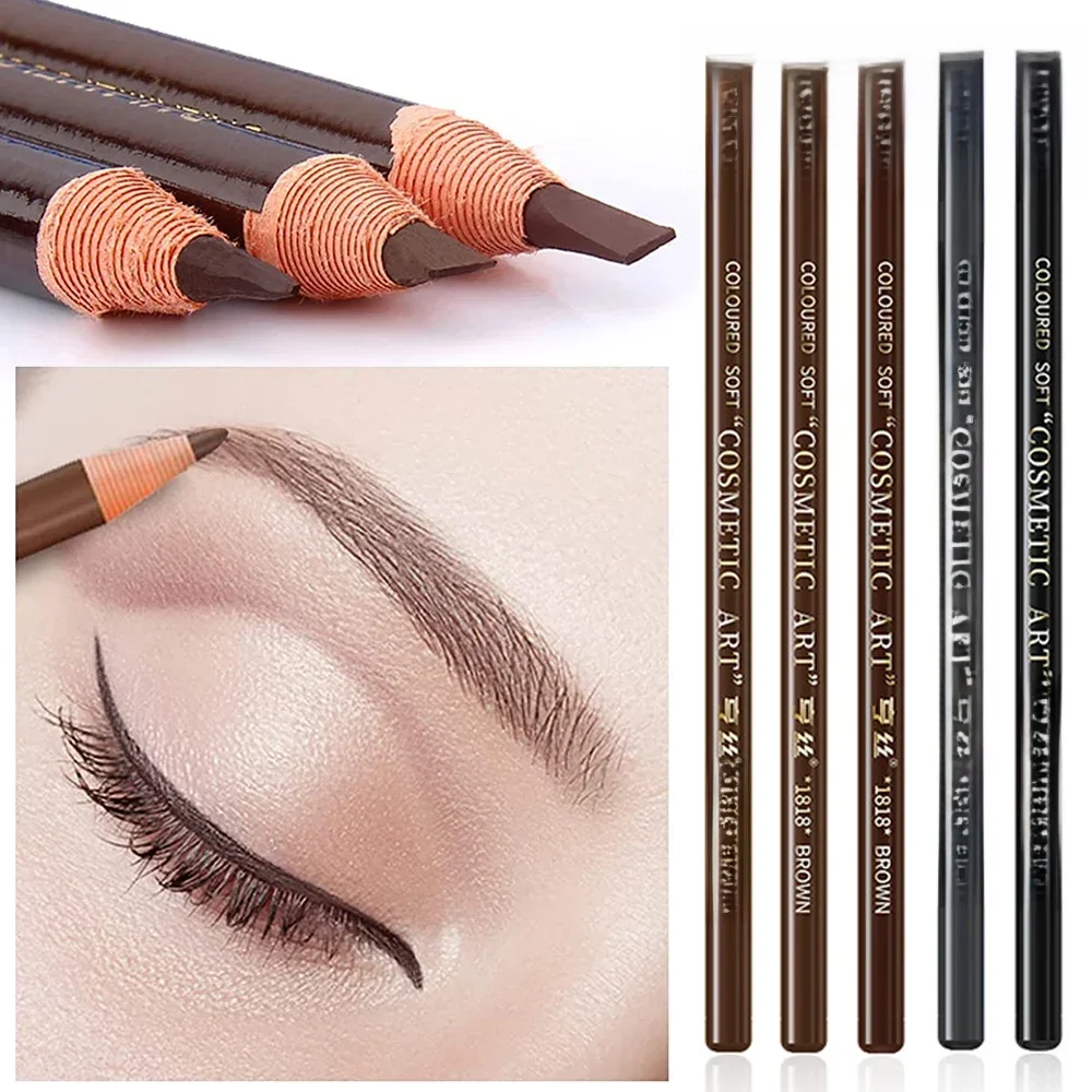 5 pièces professionnel Microblading crayon Permanent crayon à sourcils tatouage imperméable Art teinte maquillage sourcils stylo rehausseurs cosmétique