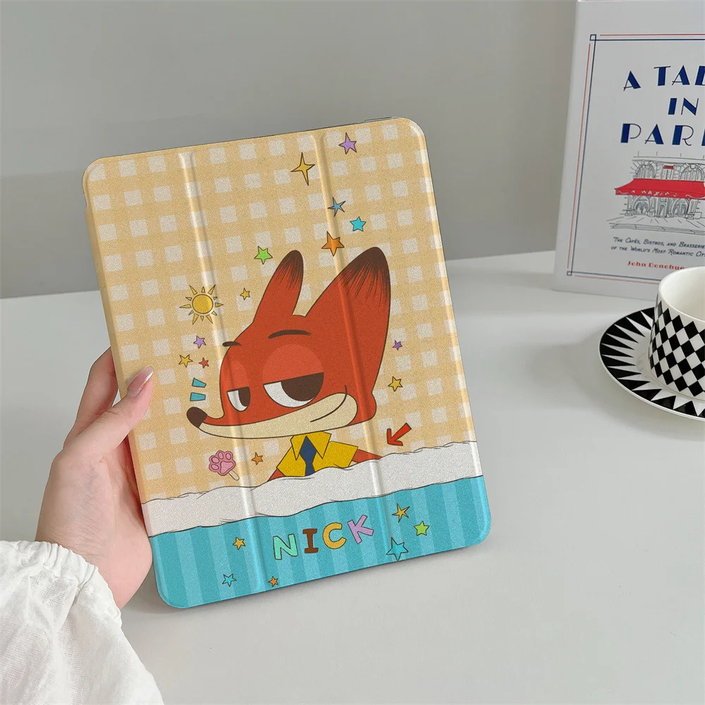 

Новый чехол для планшета Cute Crazy Animal City Fox Nick для iPad A16 Pad Pro 11 дюймов 2025/2024 Air 5/4 10,9 дюймов iPad 7/8/9 10,2 5/6 м