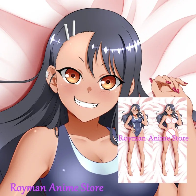 

Dakimakura Hayase Nagatoro Miss Nagatoro Don't Toy With Me Anime Double Sided Print Life-size Body Pillow Cover