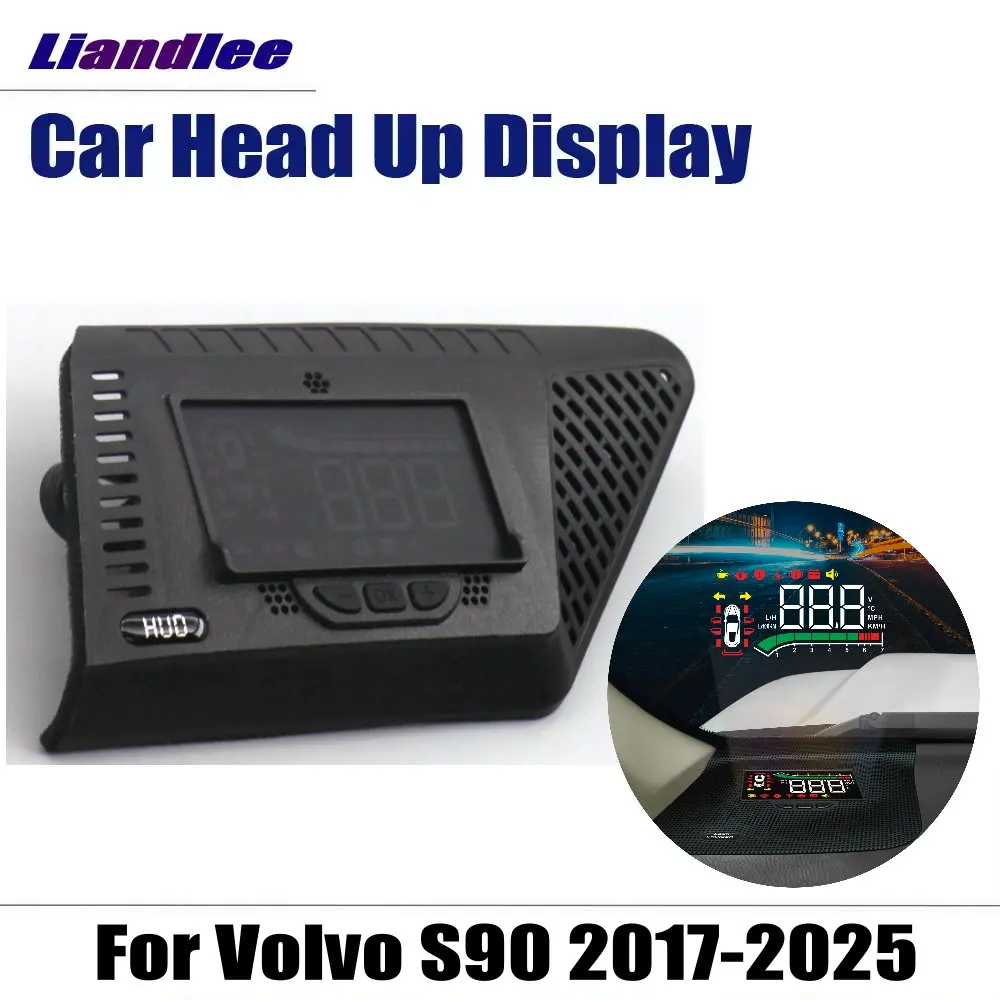 Car Head Up Display HUD ] For Volvo S90 2017-2025 Auto LED Reflecting Screen Electronic Accessories Windshield Projector