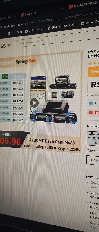 AZDOME M660 Car DVR 4 Channel 360° Dash Cam Front Rear Inside Car Camera 5.8G WIFI GPS Dash Camera 2.5K+1K+1K+1K Parking Monitor photo review