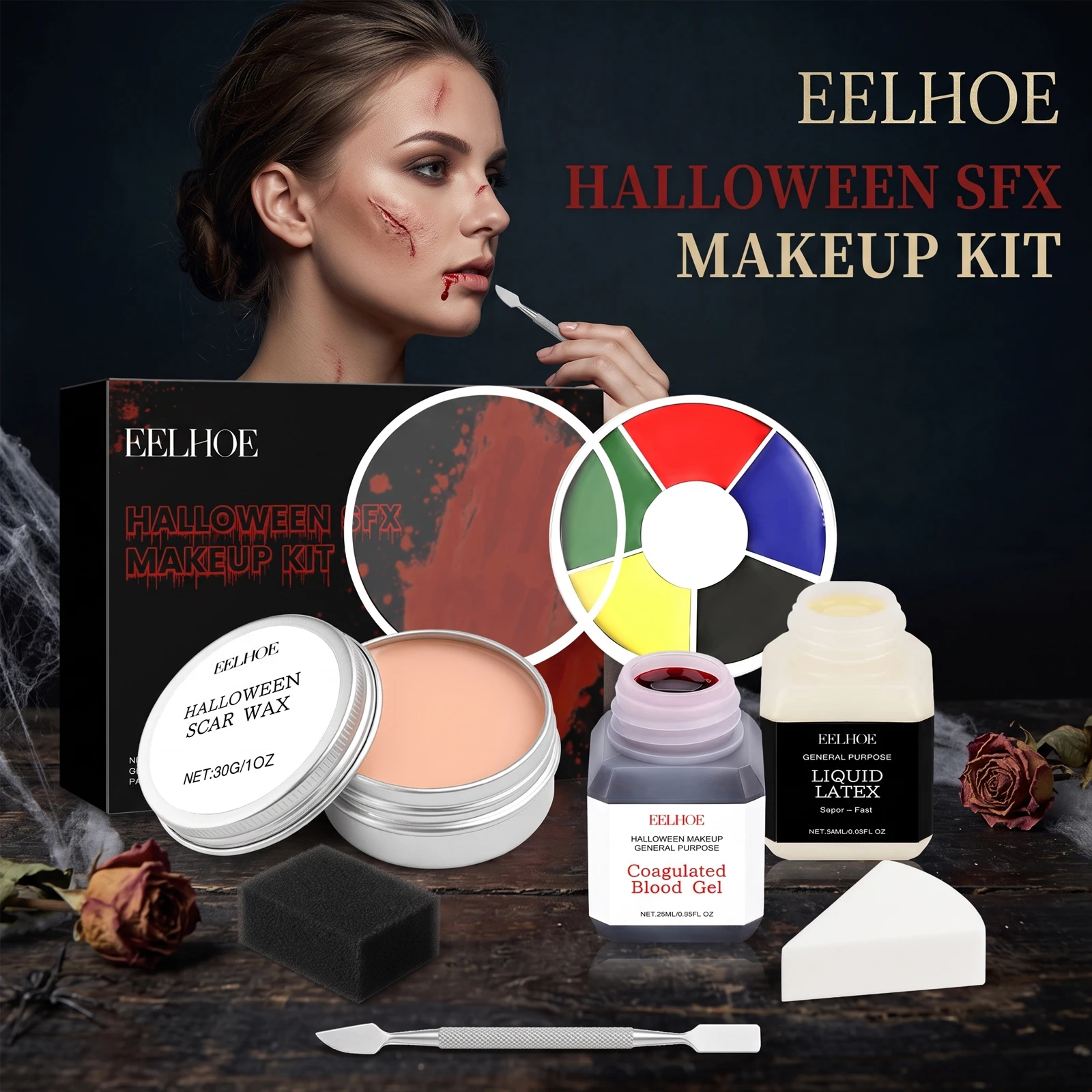 Body Paint Sfx - Kit de maquillage EELHOE pour Halloween