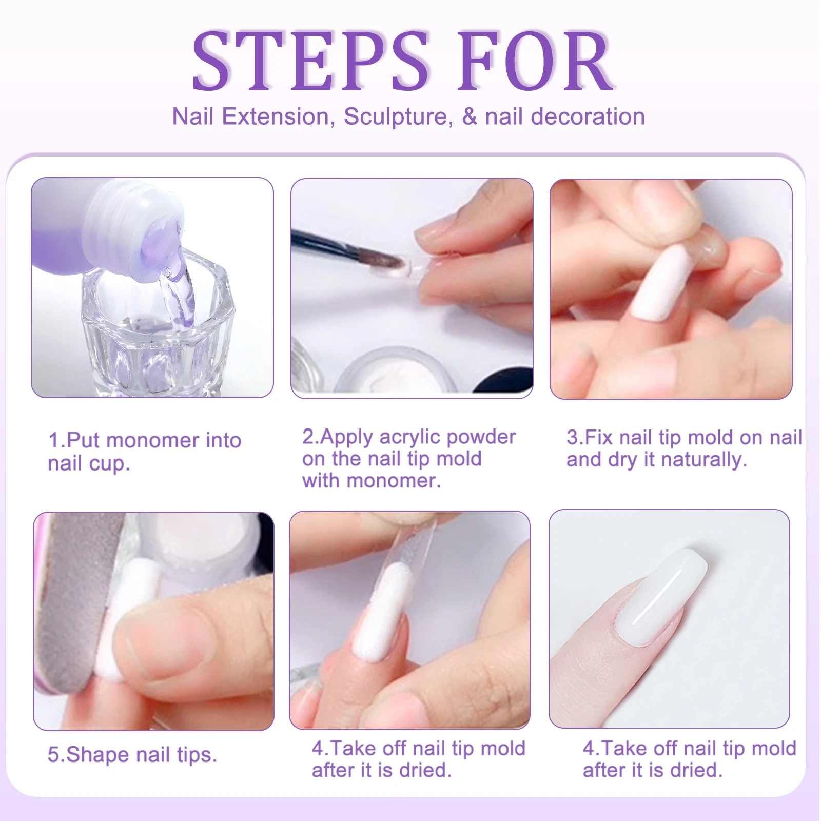 EMA Nail Acrylic Liquid Monomer Crystal 40ml/75ml/120ml for Nail Art Acrylic Powder Extension Professional Manicure