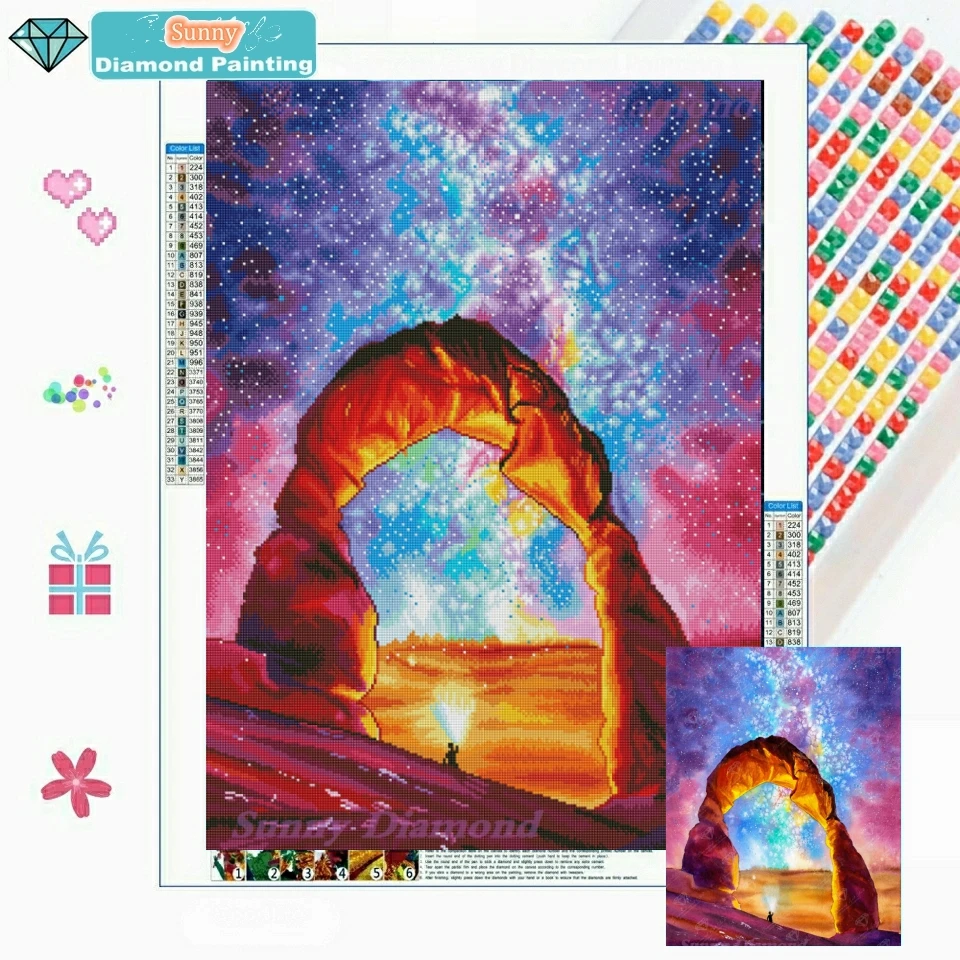 

Best Cartoon Christmas Diamond Painting Kits Milky Way Galaxy Gift Diy Cross Stitch Set 5D Manual Art Drill Home Decor Cuadros