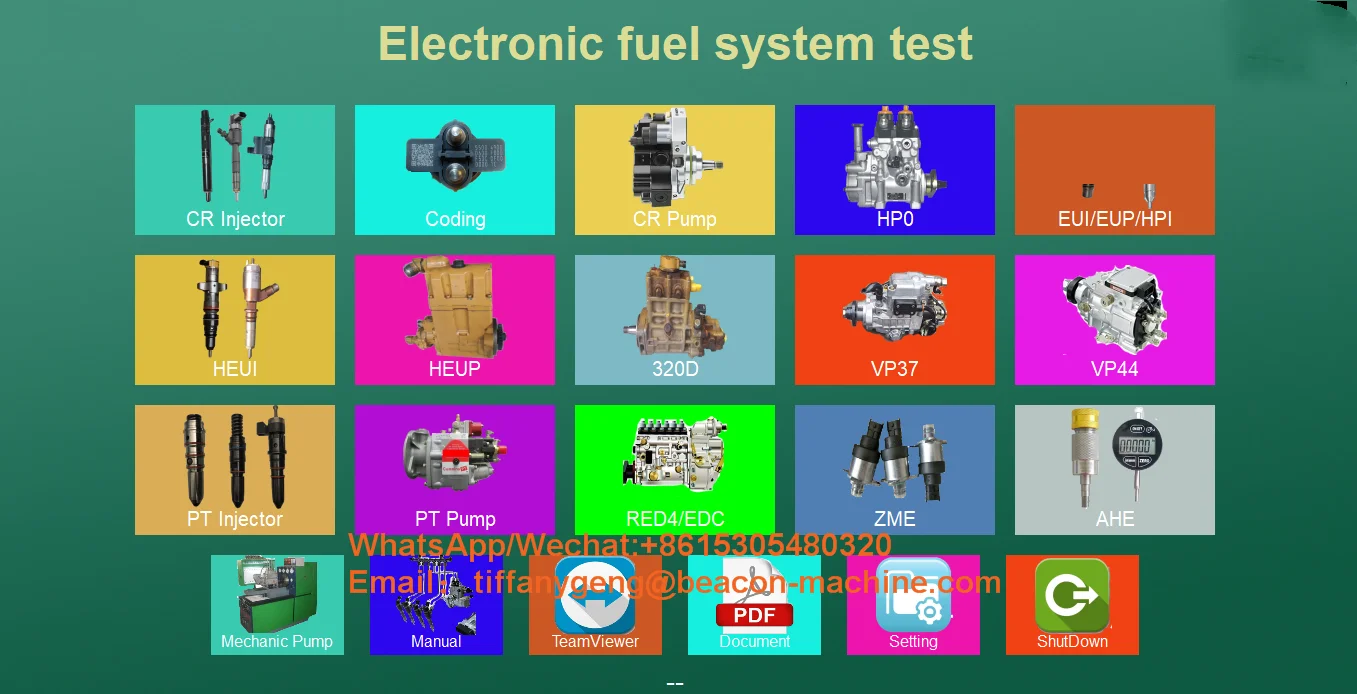 Newest Beacon diesel Test system ONLINE INSTALL UPGRADE FEE for eps208 205 CR1017 825 cr919 CRI CRP HP0 EUI EUP HEUI test bench