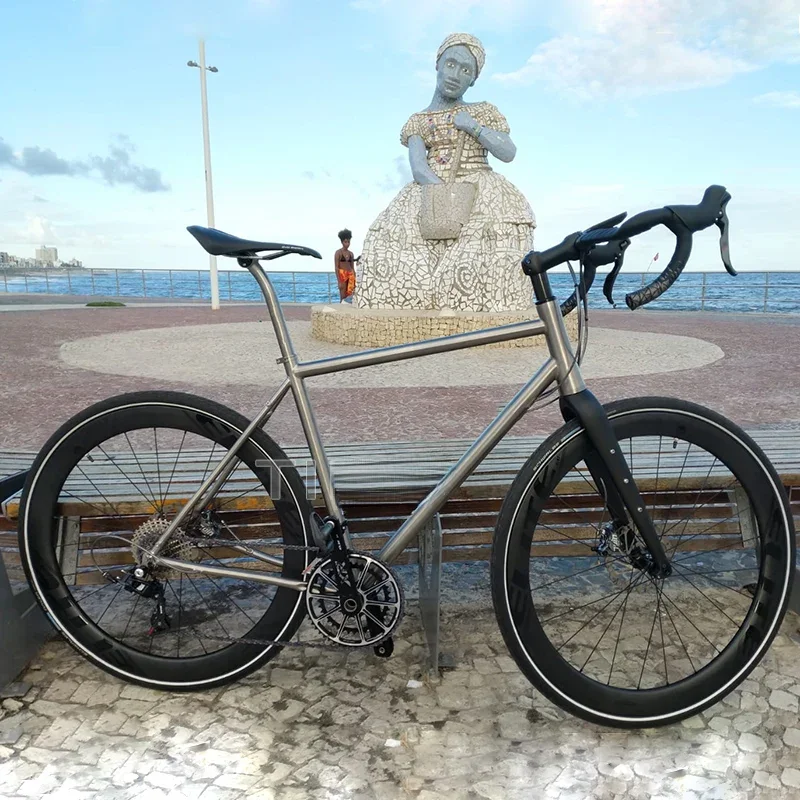 AliExpress TIRIS-CR2 Titanium Gravel Bike Frame, Cycling Frameset, Bicycle Framework,Custom Accessory, 700C /29