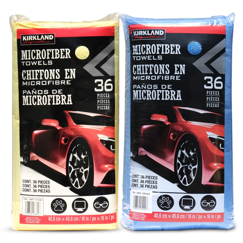 Costco Kirkland Signature all-use car wash microwash towel / Microfiber Towel X 36 sheets