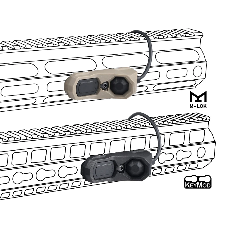 WADSN M300 M600 torcia tattica con pressostato a doppia funzione Fit M-lok Keymod 20mm Rail Hunting Airsoft accessorio