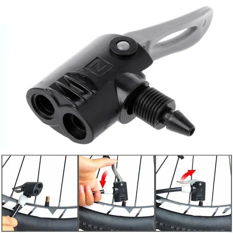 AliExpress NONE Bicycle Pump Nozzle Hose Adapter Dual Head Pumping Parts Service Accessories F/V A/V Schrader/Presta Valve Convertor Bycicle