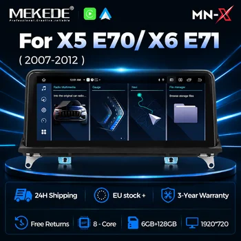 MEKEDE GPS Autoradio con pantalla táctil para BMW X5 E70 X6 E71 2006-2013 CIC CCC, sistema de navegación multimedia para coche, Android Auto, Carplay inalámbrico, Monitor de visualización, unidad principal de 10,25 pulgadas 1