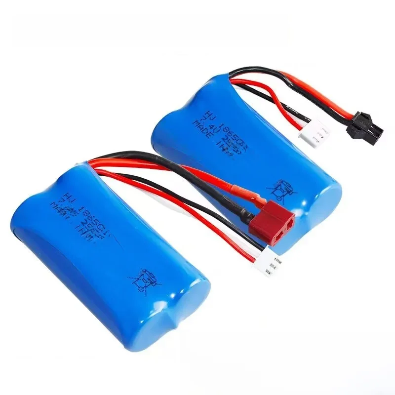 2 pièces/ensembles 2S 7.4V batterie 7.4V 3000mAh 18650 Li-ion batterie pour télécommande hélicoptère voiture bateaux réservoirs camions RC jouets 25C