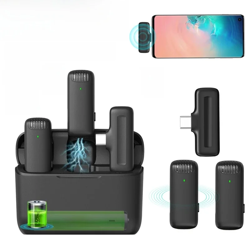 Ulanzi J12 Microphone Lavalier sans fil enregistrement Audio vidéo Mini micro Plug Play pour Smartphone Android iPhone diffusion en direct 3