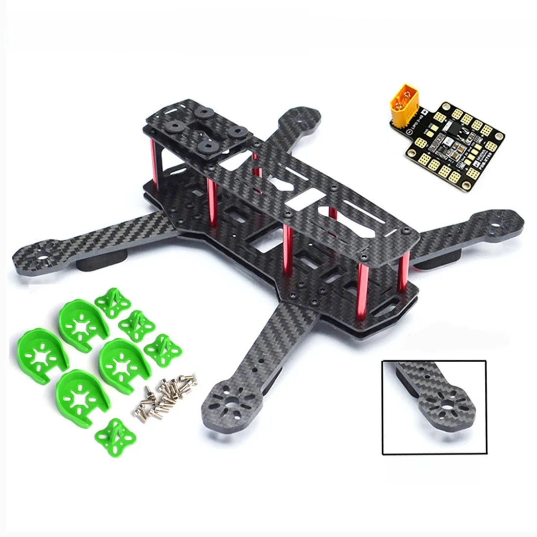 Rama quadcoptera DIY FPV ZMR250 V2 Cross Race z ramionami 4mm, mini dron H250 z włókna węglowego QAV250 — zdjęcie 2