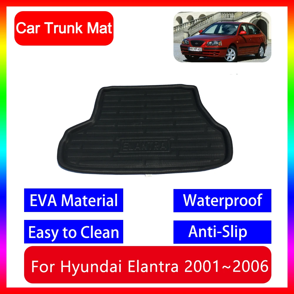 

Car Trunk Mat for Hyundai Elantra Avante XD MK3 2001 2002 2003 2004 2005 2006 Rear Boot Carpet Waterproof Trunk Vehicle Supplies