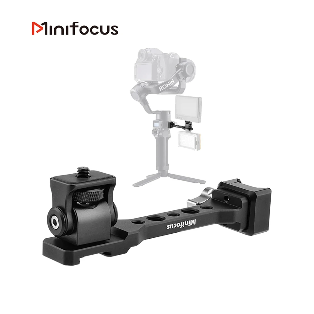 Minifocus Adjustable Camera Monitor Mount with Quick Release NATO Clamp, Cold Shoe Mount for DJI RS 2 RSC 2 RS 3 4 RS3 Pro/Mini