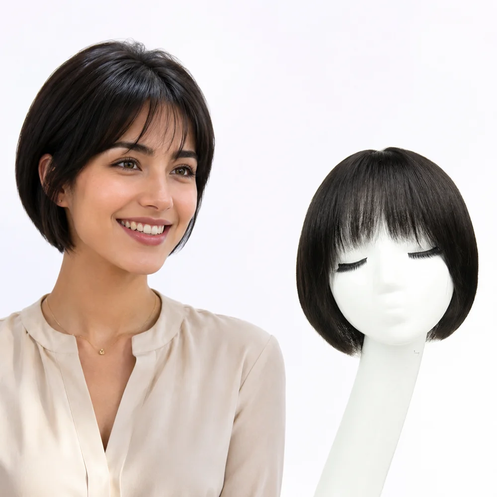 100% European Virgin Hair Remy Hair Invisible Silk Base Kosher Sheitel Short Bob Wig Human Hair Jewish Women Natural Looking Wig