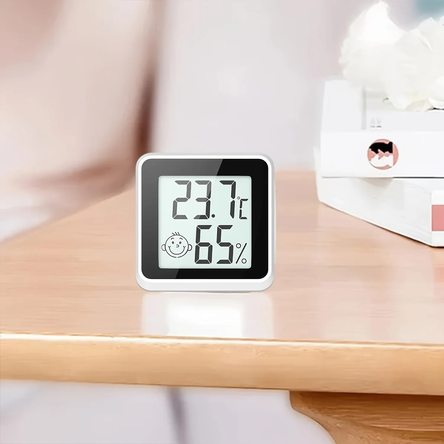 Termómetro interior, termómetro higrómetro, sensor digital de temperatura y humedad para interiores, termómetro con retroiluminación LCD