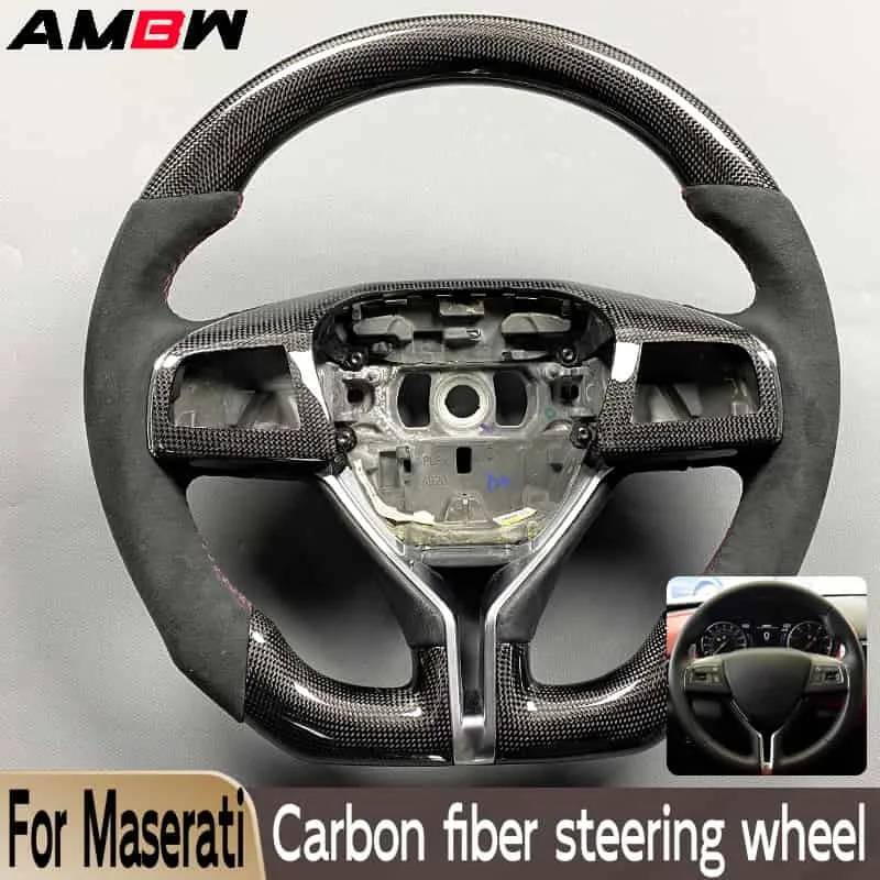 

For Maserati Ghibli Levante Gran Turismo GT 2007 2008 2009 2010 2011 2012 2013 Carbon Fiber Custom Steering Wheel