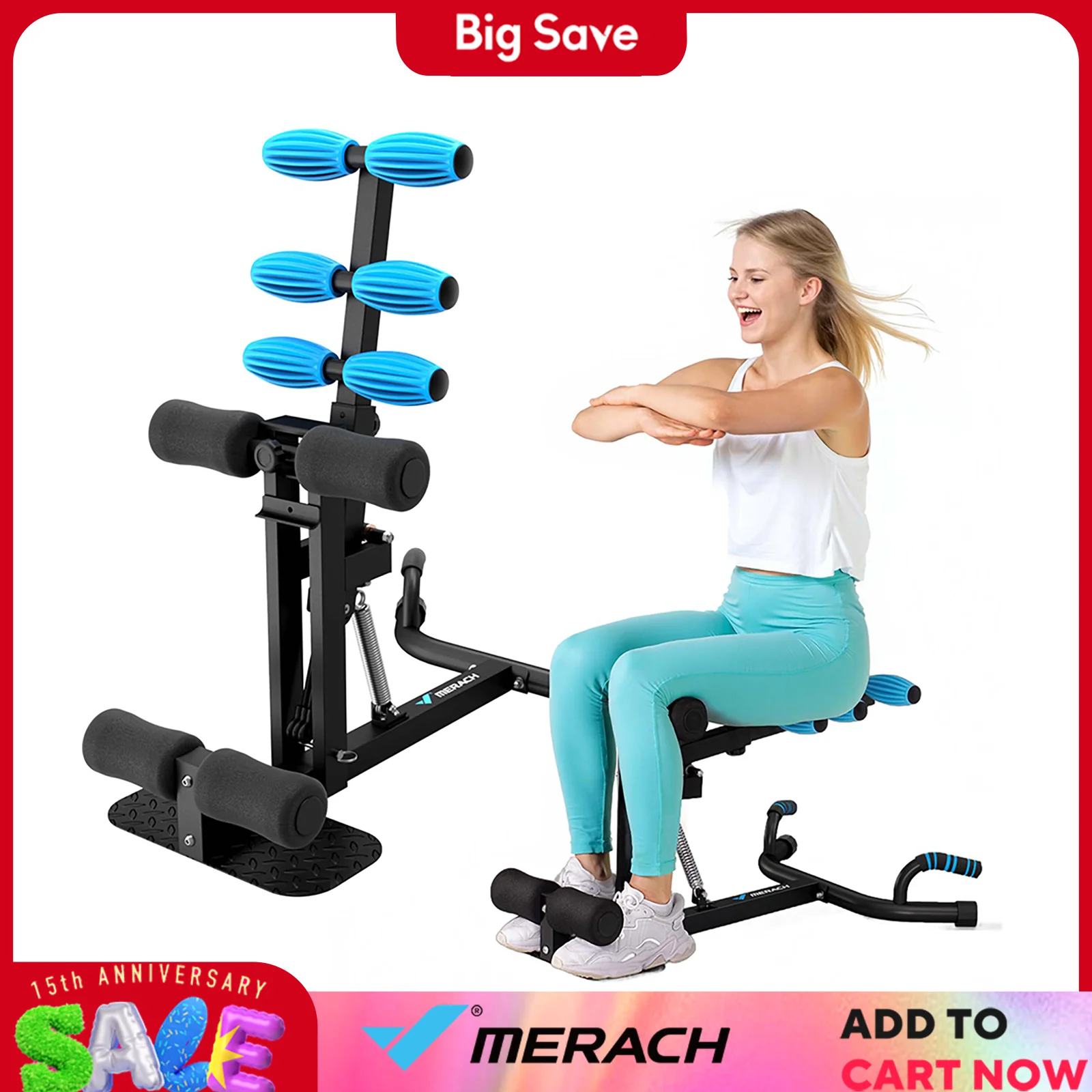 Máquina de sentadillas profundas MERACH, máquina de entrenamiento de glúteos ajustable, máquina de entrenamiento de realce de piernas, máquina multifuncional para glúteos