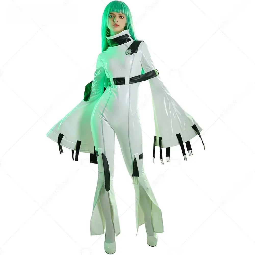 Miccostumes Damen Anime C Kostüm Halloween Cosplay Kostüm mit Halsband und Strümpfen