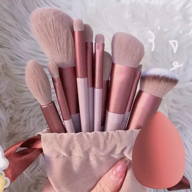 10-14Pcs Makeup Brush Set Maquiage Make Up Concealer Brush Blush Powder Eyebrow pencil Eye Shadow Cosmetic Brush Beauty Tools