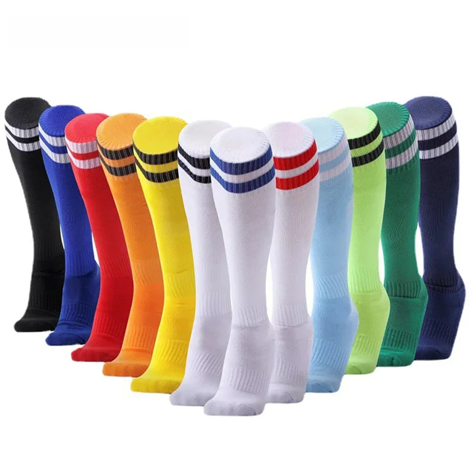 Loogdeel 1 paire de chaussettes de Football extensible Football basket-ball chaussettes athlétiques hommes femmes adolescents enfants Compression genou haut Tube chaussettes