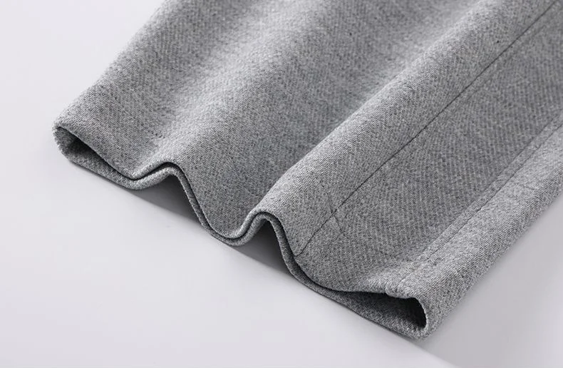 Damen High-Waist Loose Sweatpants mit Kordelzug, Harem-Stil, lässige gerade Hose, weite Baggy-Hose in Grau und Schwarz, Bodenlange Hose – Detail 15
