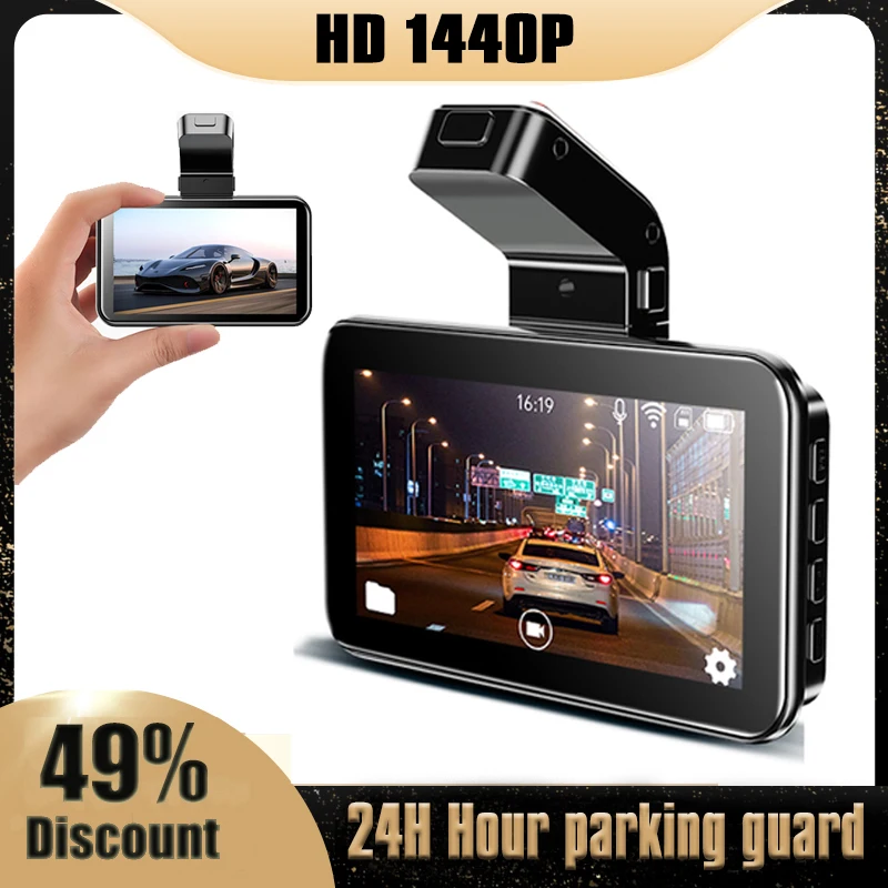 

Dashcam Car DVR Wifi 1440P Dash Camera Dual Lens Auto Registrator Recorder Night Vision G-Sensor Parking Monitoring Camcorder